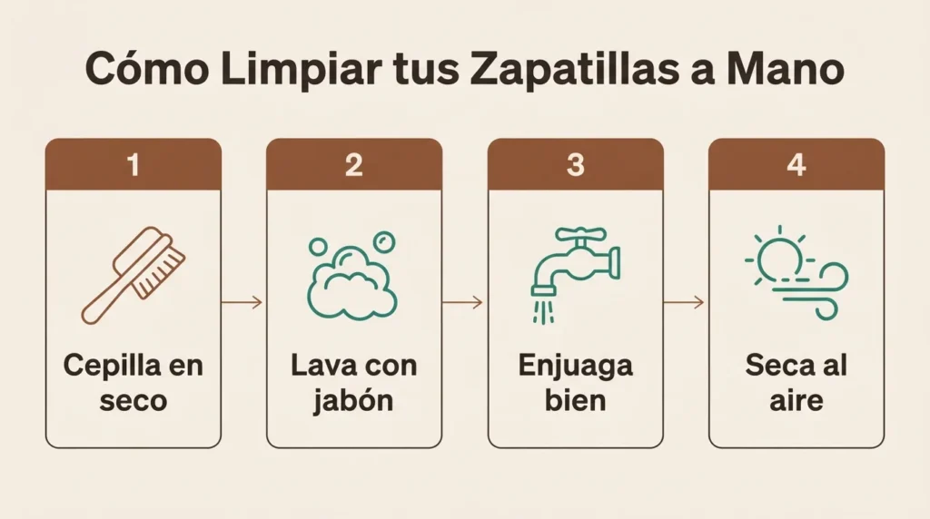 Infografía - Cómo limpiar zapatillas de deporte a mano Infografía - Cómo limpiar zapatillas de deporte a mano