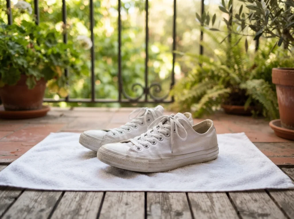 Cómo Quitar Manchas Amarillas de los Tenis Blancos de Tela - detalle 2 Cómo Quitar Manchas Amarillas de los Tenis Blancos de Tela - detalle 2