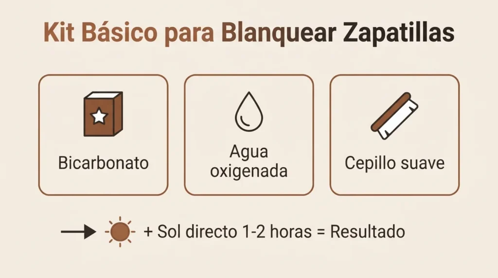 Infografía - Cómo blanquear zapatillas amarillentas (trucos que funcionan) Infografía - Cómo blanquear zapatillas amarillentas (trucos que funcionan)
