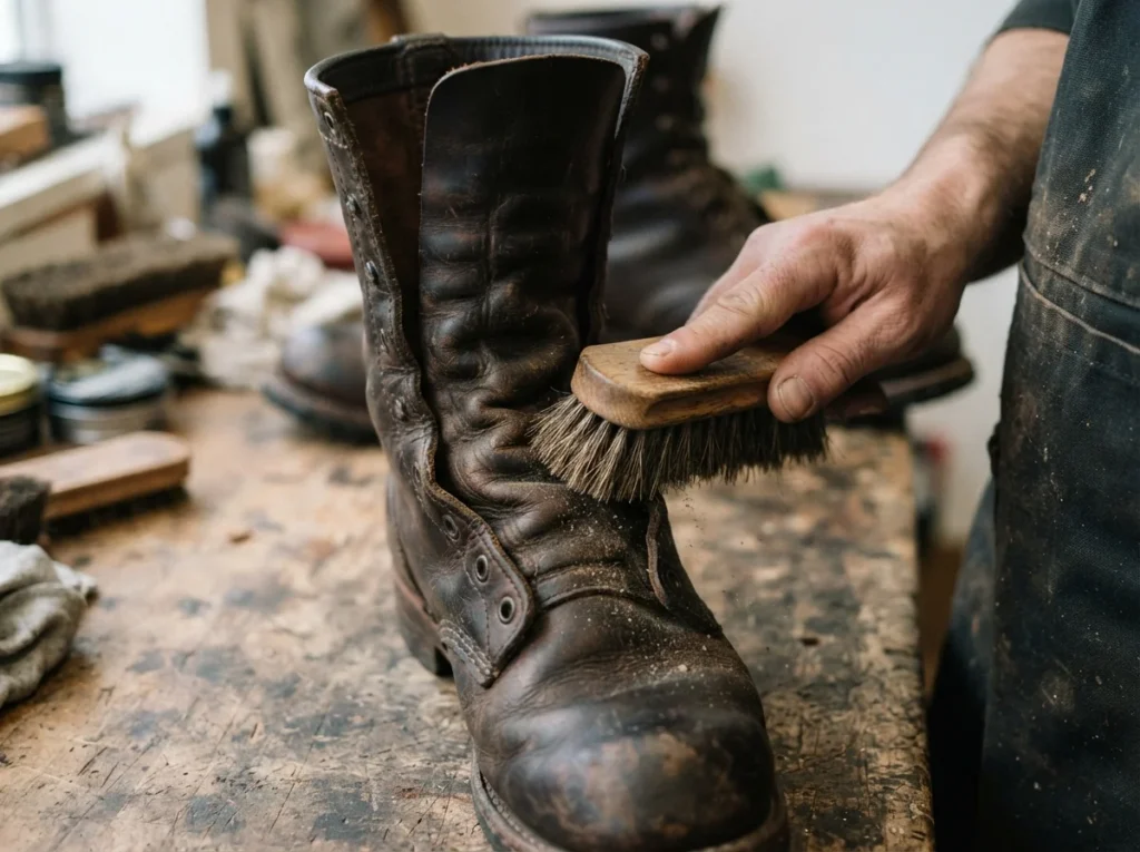 Cómo limpiar botas de ante - detalle 2