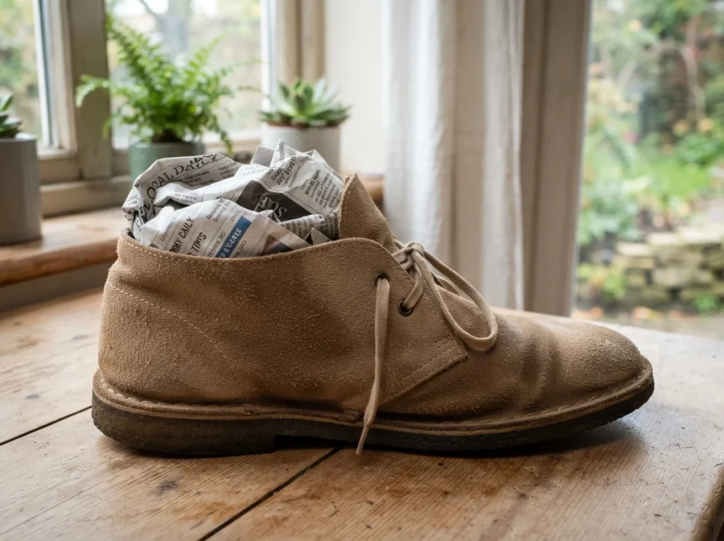 Gamuza mojada por la lluvia cómo salvar tus zapatos - detalle 1 Gamuza mojada por la lluvia cómo salvar tus zapatos - detalle 1